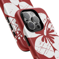 "The Classic Hibiscus" Phone Case -  Destressed Red