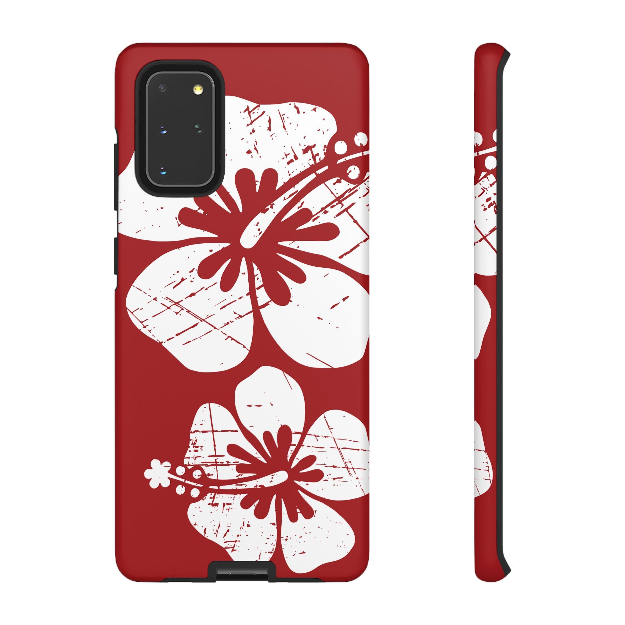 "The Classic Hibiscus" Phone Case -  Destressed Red