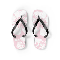 "The Classic Hibiscus" Flip Flop - Distressed Pink