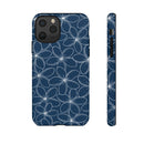 "Plumeria" Phone Case - Blue and White