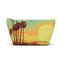 " The Californian"  Accessory Pouch w T-bottom - Black and White