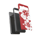 "The Classic Hibiscus" Phone Case -  Destressed Red