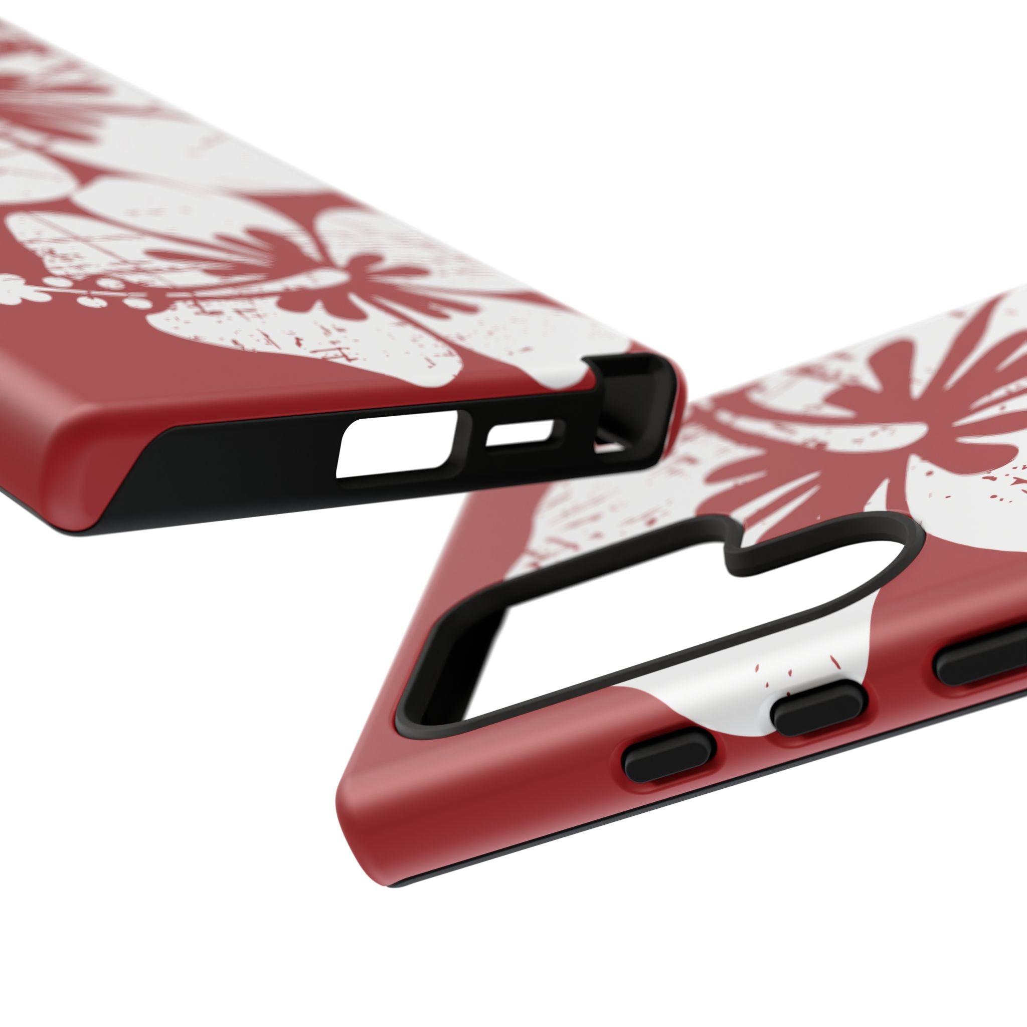 "The Classic Hibiscus" Phone Case -  Destressed Red
