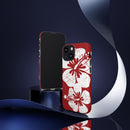 "The Classic Hibiscus" Phone Case -  Destressed Red