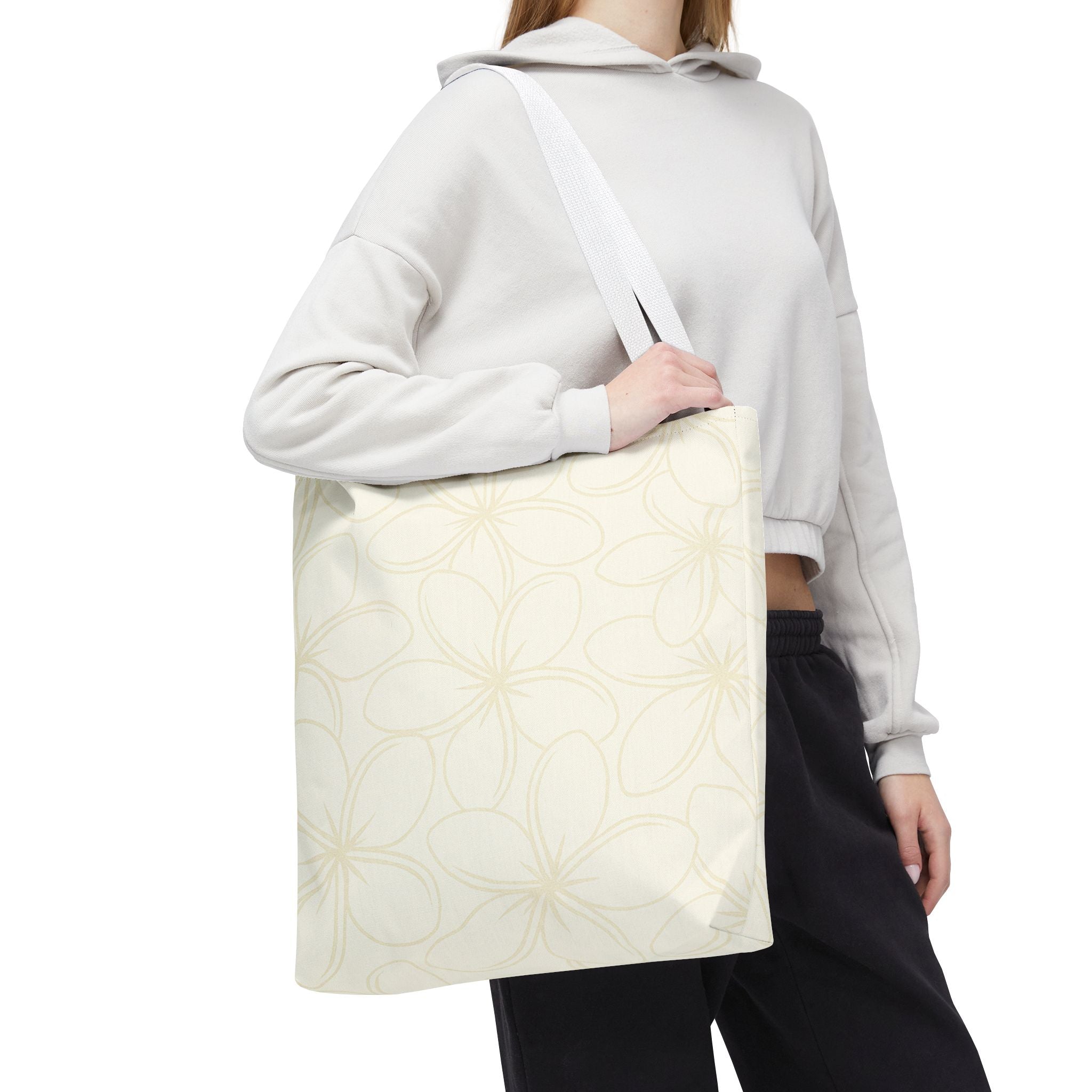 Kahakai "Plumeria" Tote Bag - Muted Yellow