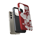 "The Classic Hibiscus" Phone Case -  Destressed Red