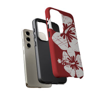 "The Classic Hibiscus" Phone Case -  Destressed Red
