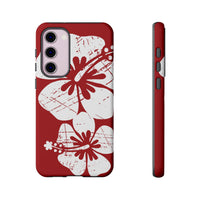 "The Classic Hibiscus" Phone Case -  Destressed Red