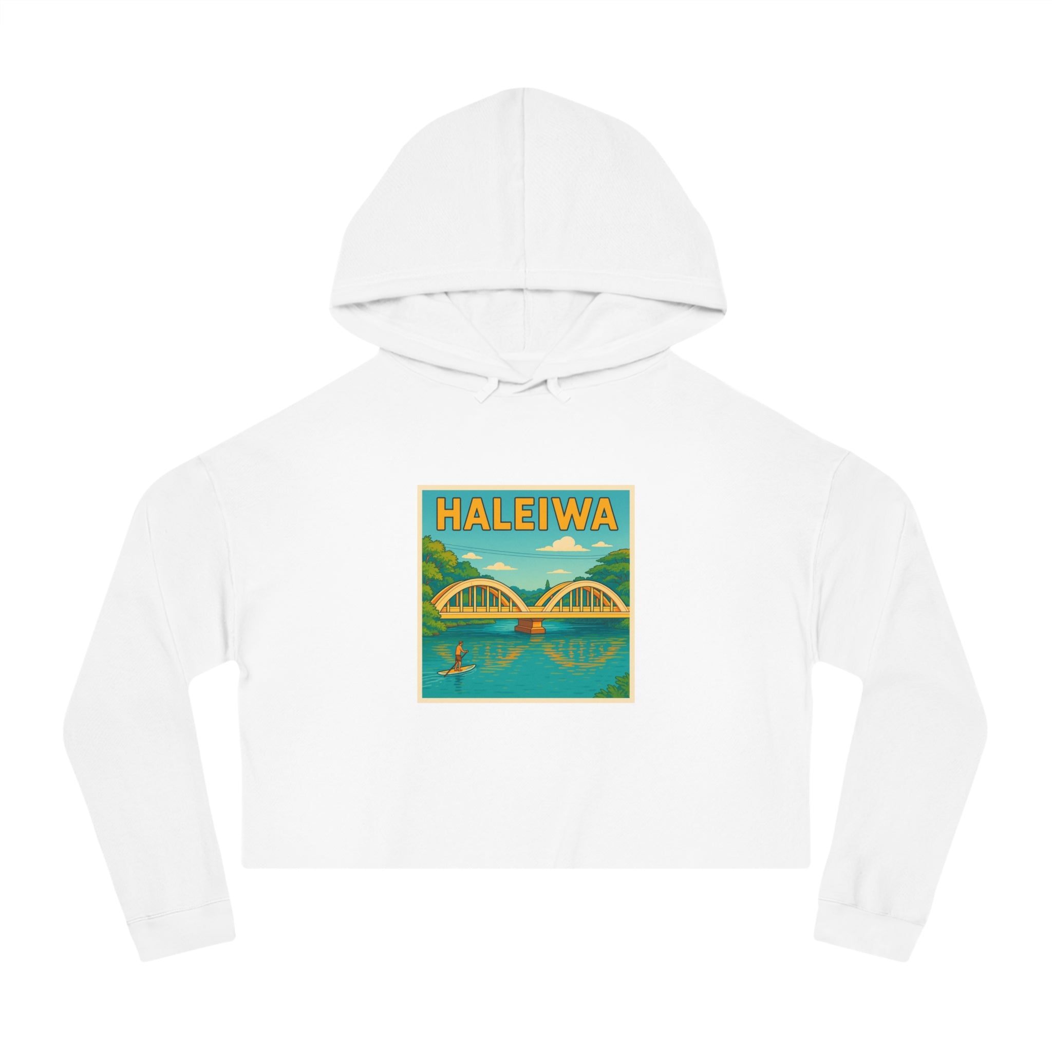 "Haleiwa" Cropped Hoodie Sweatshirt