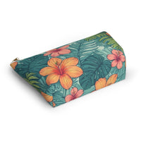 "Tropical Vibes" Accessory Pouch w T-bottom