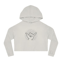 "Shaka Power" Cropped Hoodie Sweatshirt