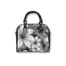 Kahakai "Plumeria" Handbag —Black and White