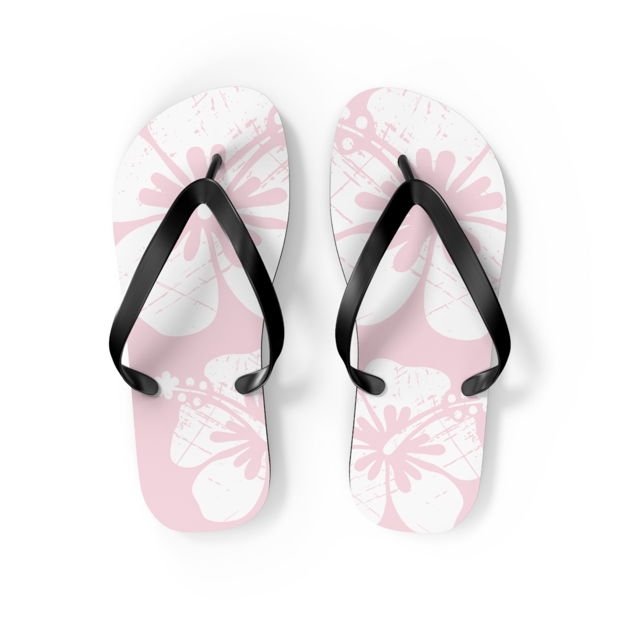 "The Classic Hibiscus" Flip Flop - Distressed Pink