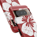 "The Classic Hibiscus" Phone Case -  Destressed Red