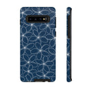 "Plumeria" Phone Case - Blue and White