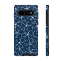 "Plumeria" Phone Case - Blue and White