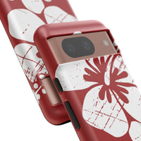 "The Classic Hibiscus" Phone Case -  Destressed Red