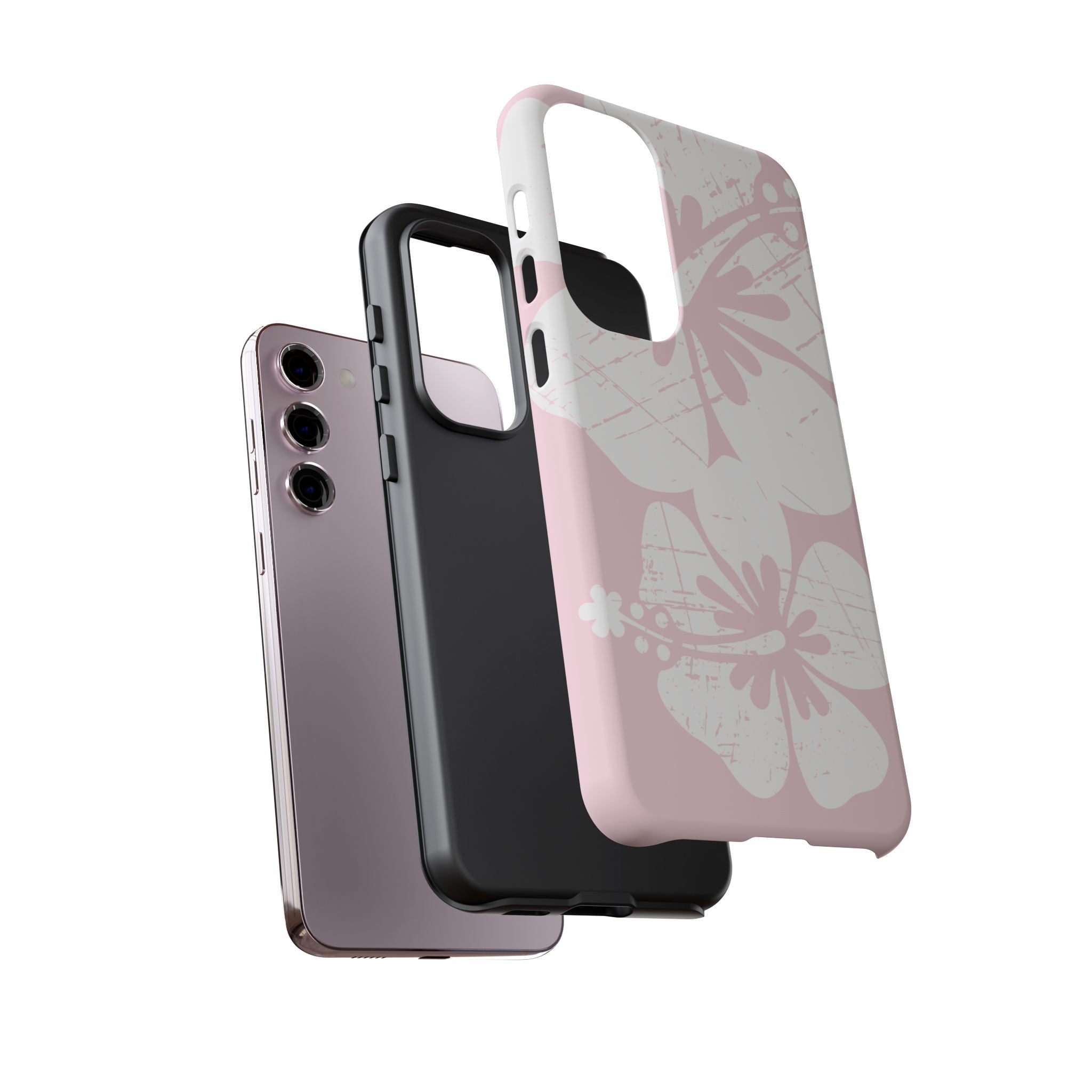 "The Classic Hibiscus"  Phone Case - Distressed Pink