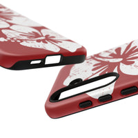 "The Classic Hibiscus" Phone Case -  Destressed Red