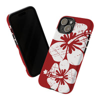 "The Classic Hibiscus" Phone Case -  Destressed Red