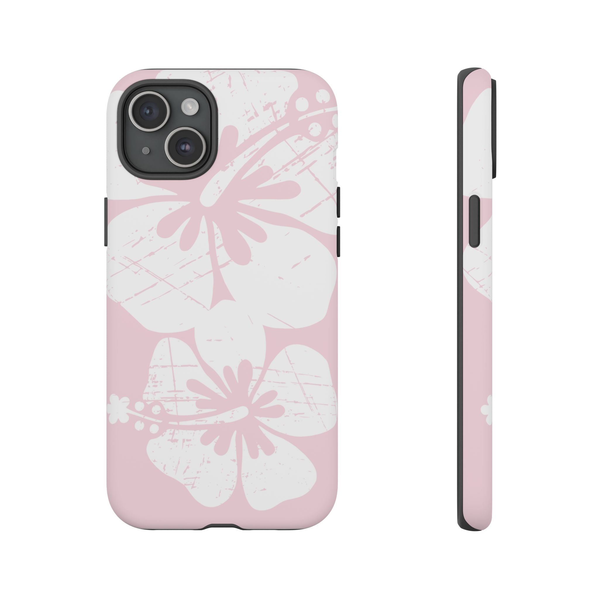 "The Classic Hibiscus"  Phone Case - Distressed Pink