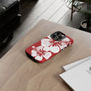 "The Classic Hibiscus" Phone Case -  Destressed Red