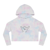 "Shaka Power" Cropped Hoodie Sweatshirt