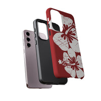 "The Classic Hibiscus" Phone Case -  Destressed Red