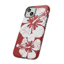 "The Classic Hibiscus" Phone Case -  Destressed Red