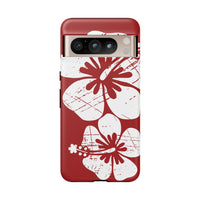 "The Classic Hibiscus" Phone Case -  Destressed Red