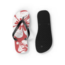 "The Classic Hibiscus" Flip Flop - Distressed Red