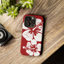 "The Classic Hibiscus" Phone Case -  Destressed Red