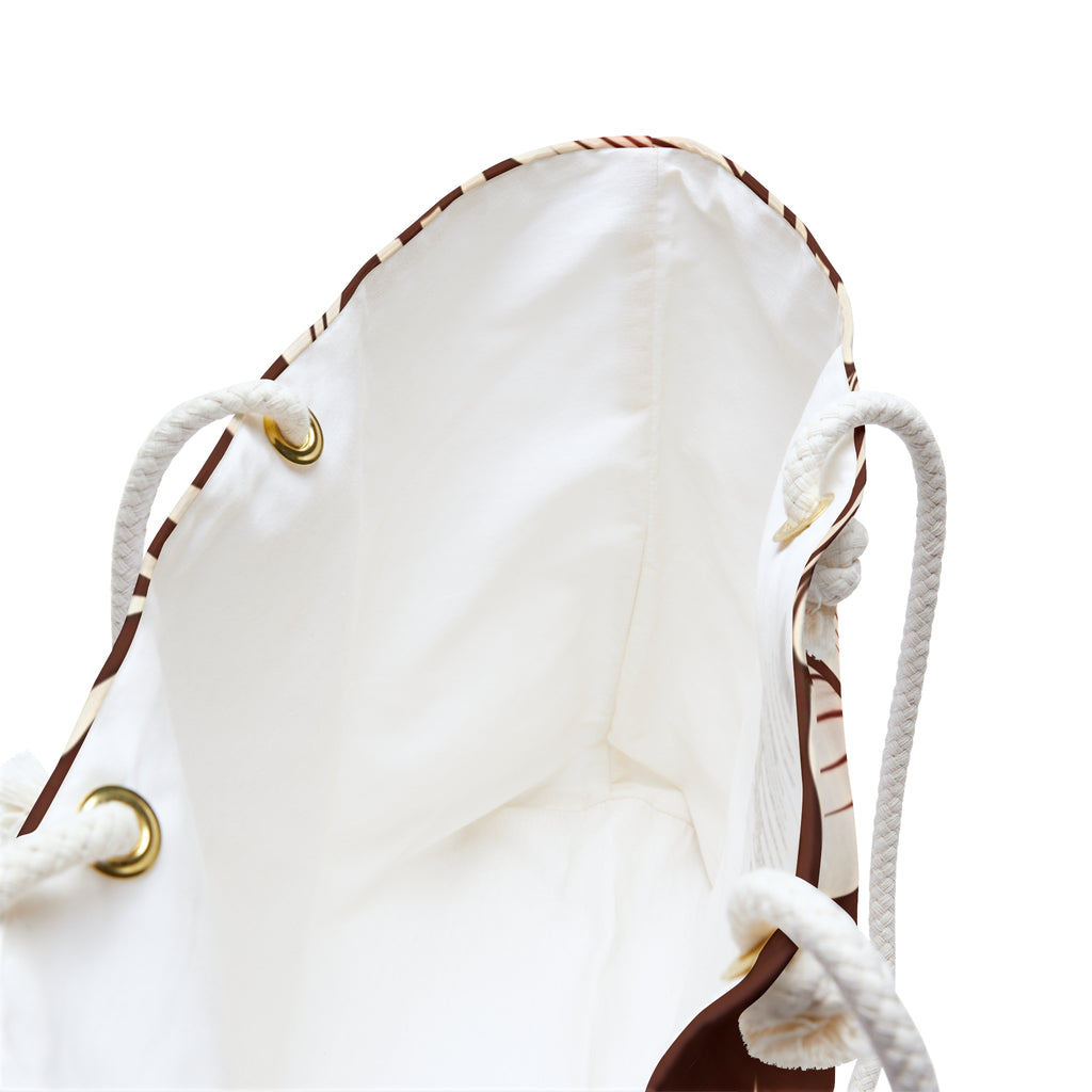 Kahakai "The Plumeria"  Beach Bag - Mono Red