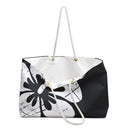 "The Classic Hibiscus" Beach Bag - Distressed Black