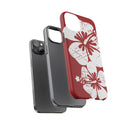 "The Classic Hibiscus" Phone Case -  Destressed Red