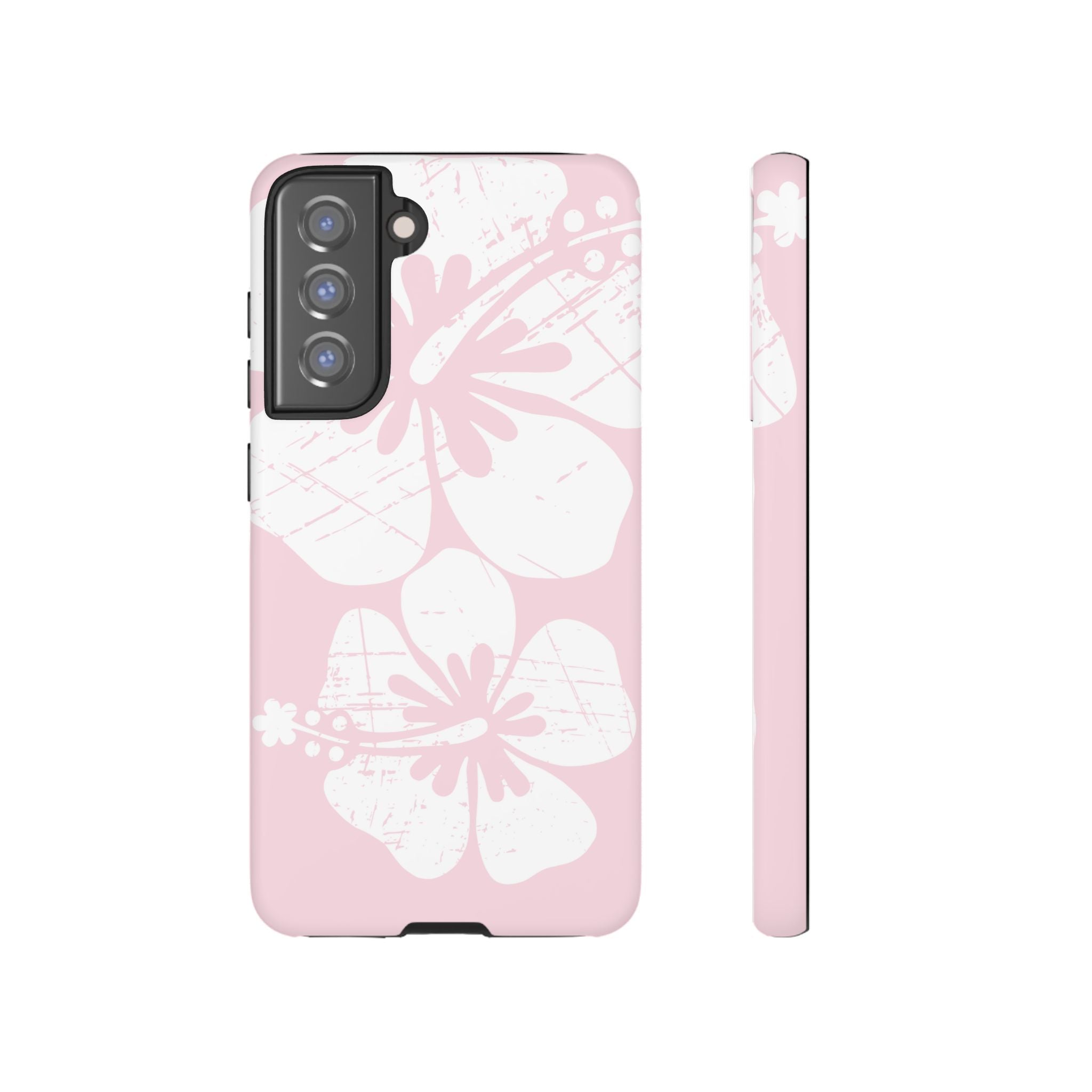 "The Classic Hibiscus"  Phone Case - Distressed Pink
