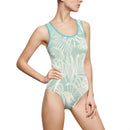 Women’s Blue Palm Swimsuit – Kahakai Collection | Lightweight & One-Piece