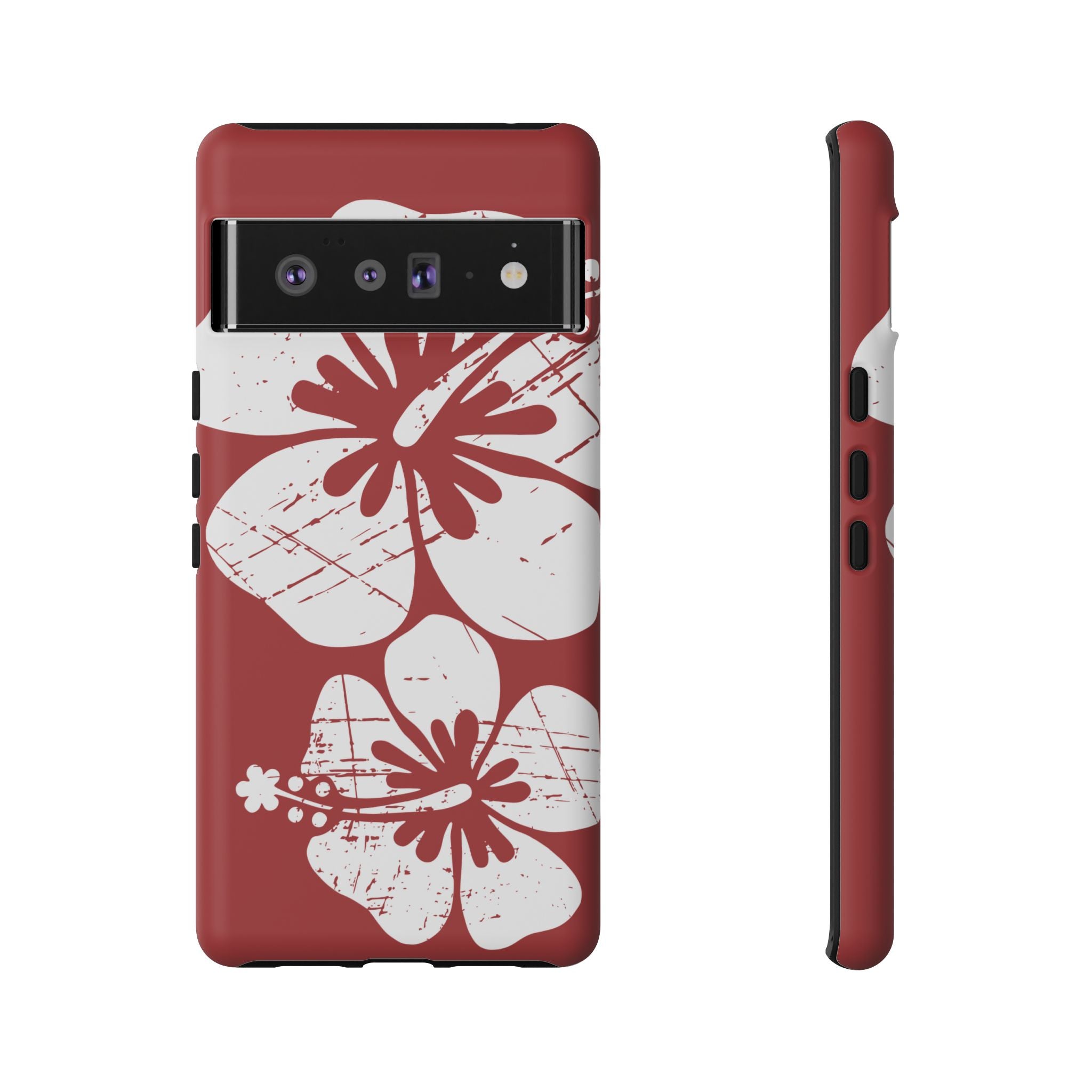 "The Classic Hibiscus" Phone Case -  Destressed Red
