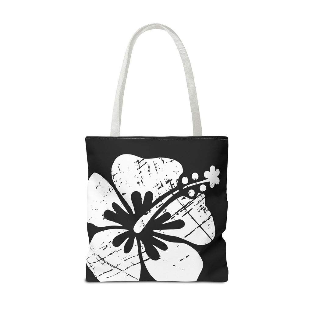 Kahakai "The Classic Hibiscus" Tote Bag - Distressed Black