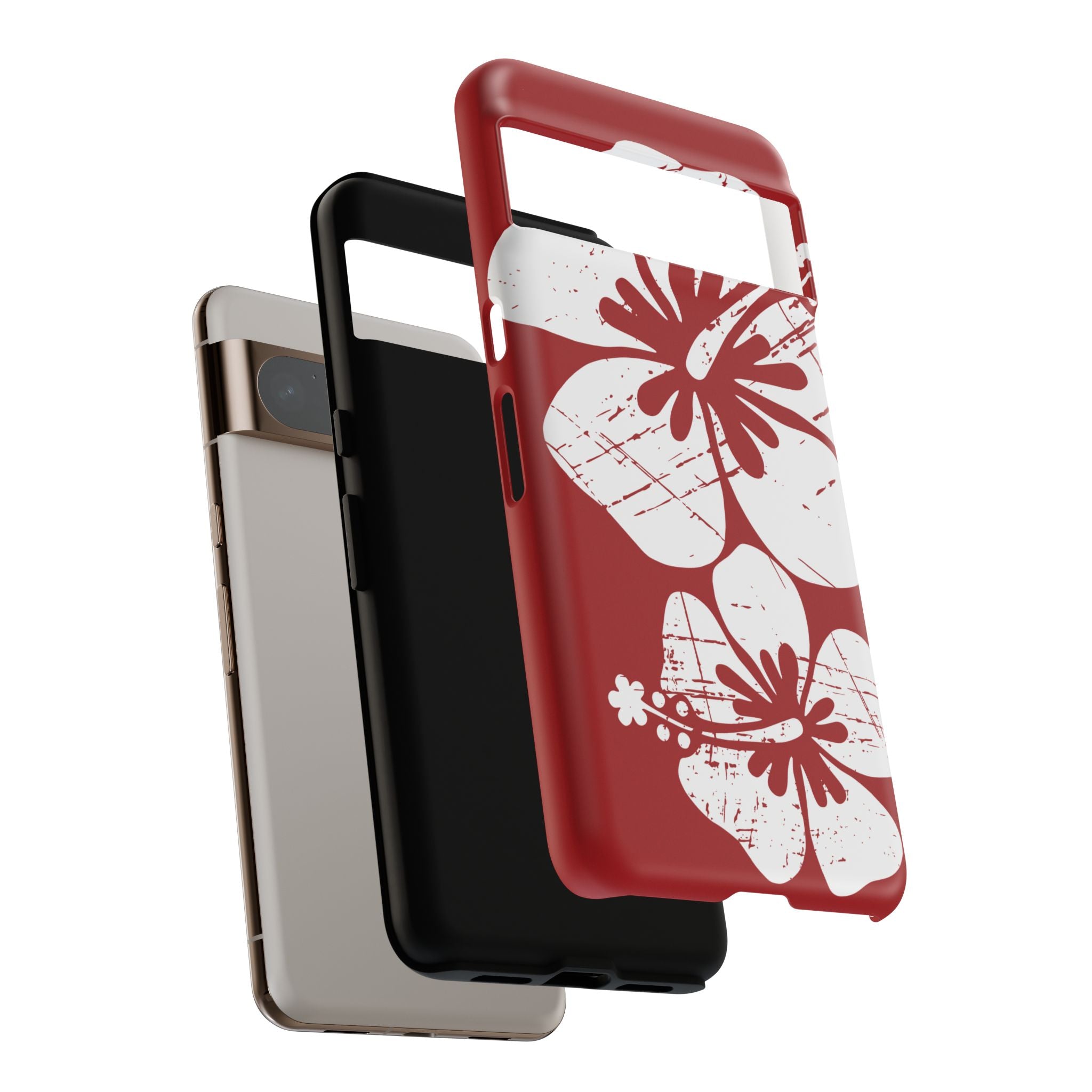 "The Classic Hibiscus" Phone Case -  Destressed Red