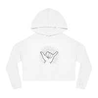 "Shaka Power" Cropped Hoodie Sweatshirt