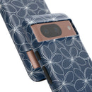 "Plumeria" Phone Case - Blue and White