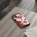 "The Classic Hibiscus" Phone Case -  Destressed Red