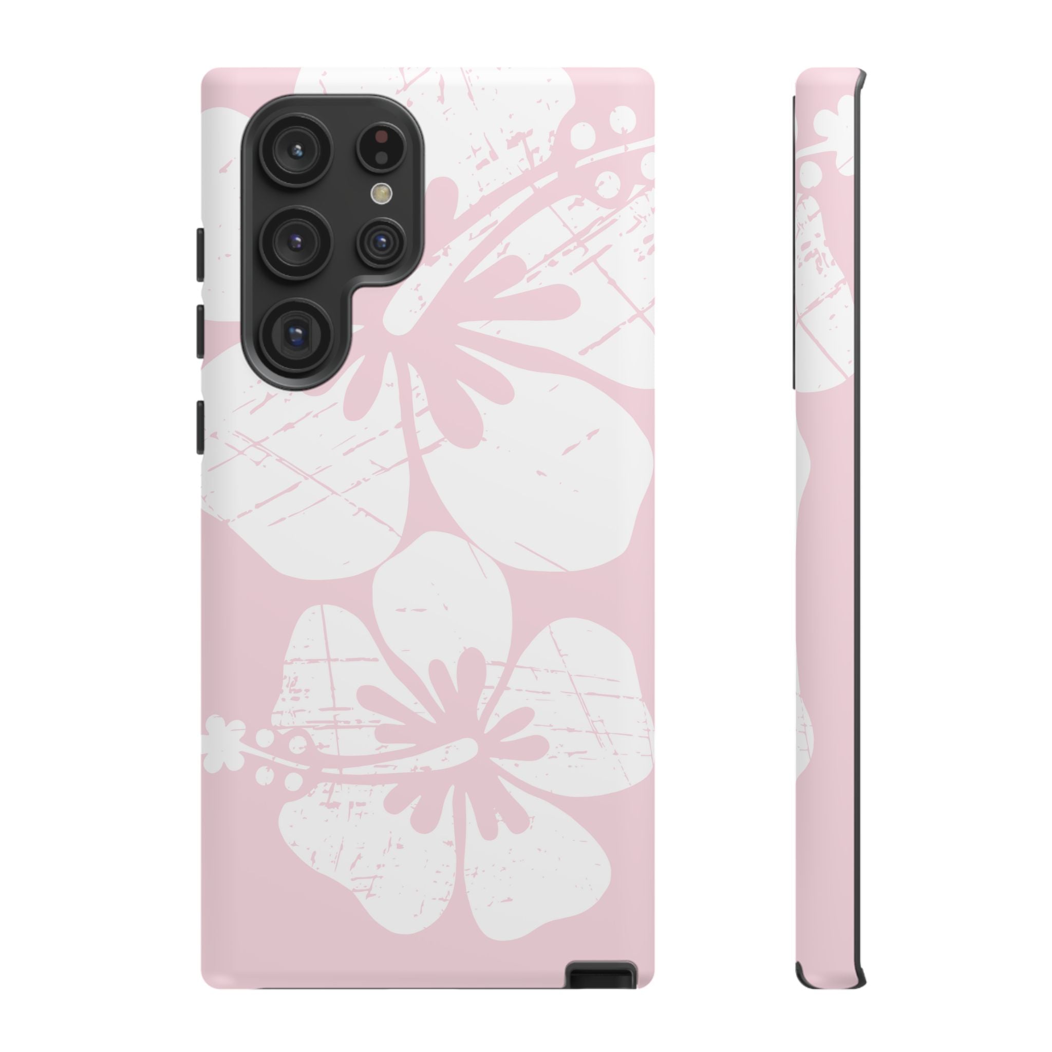 "The Classic Hibiscus"  Phone Case - Distressed Pink