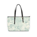 "Blue Palm" PU Leather Shoulder Bag