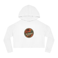 "Kahakai Hibiscus" Cropped Hoodie Sweatshirt