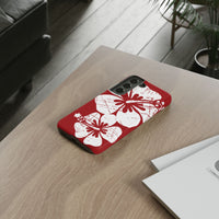"The Classic Hibiscus" Phone Case -  Destressed Red