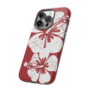 "The Classic Hibiscus" Phone Case -  Destressed Red