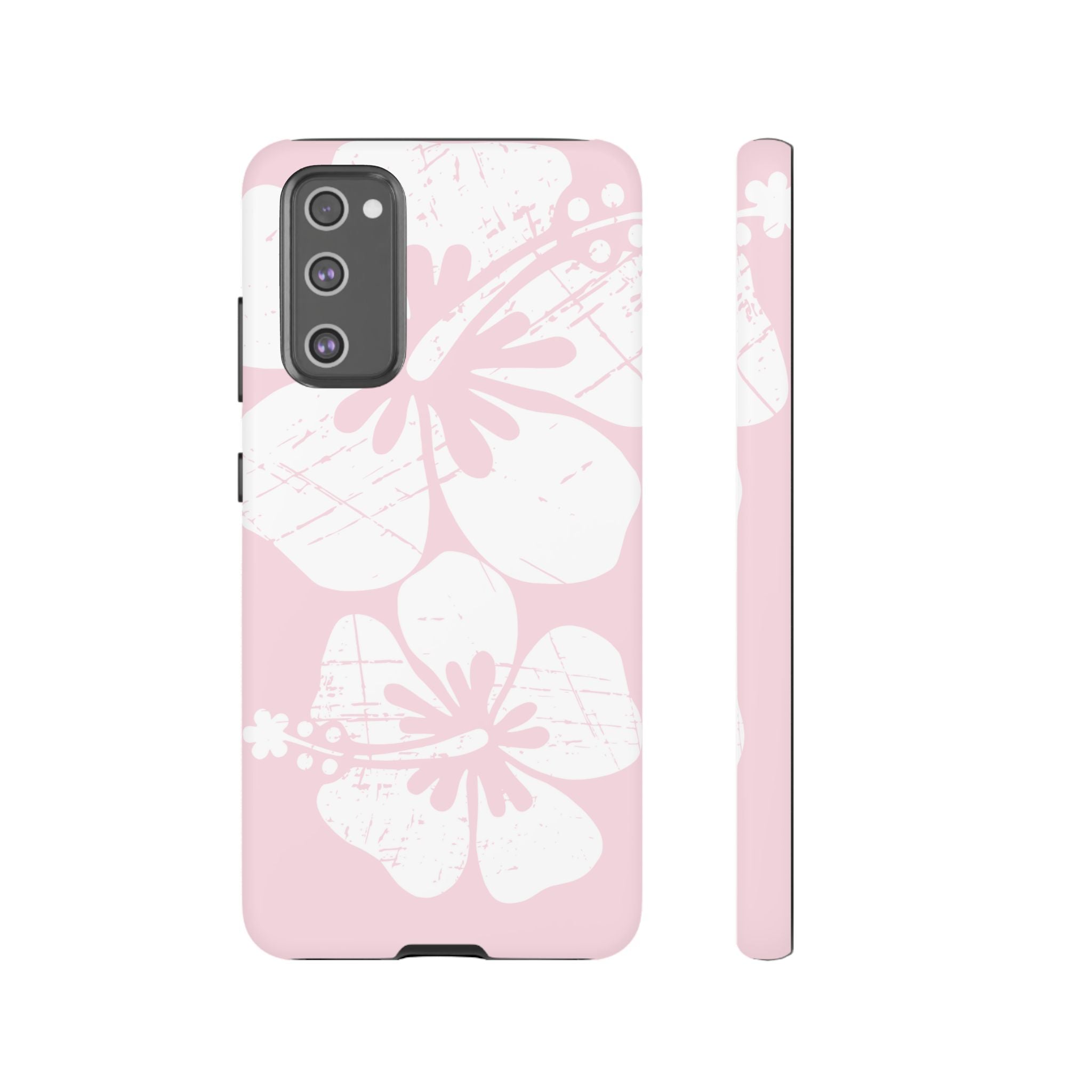 "The Classic Hibiscus"  Phone Case - Distressed Pink