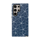"Plumeria" Phone Case - Blue and White